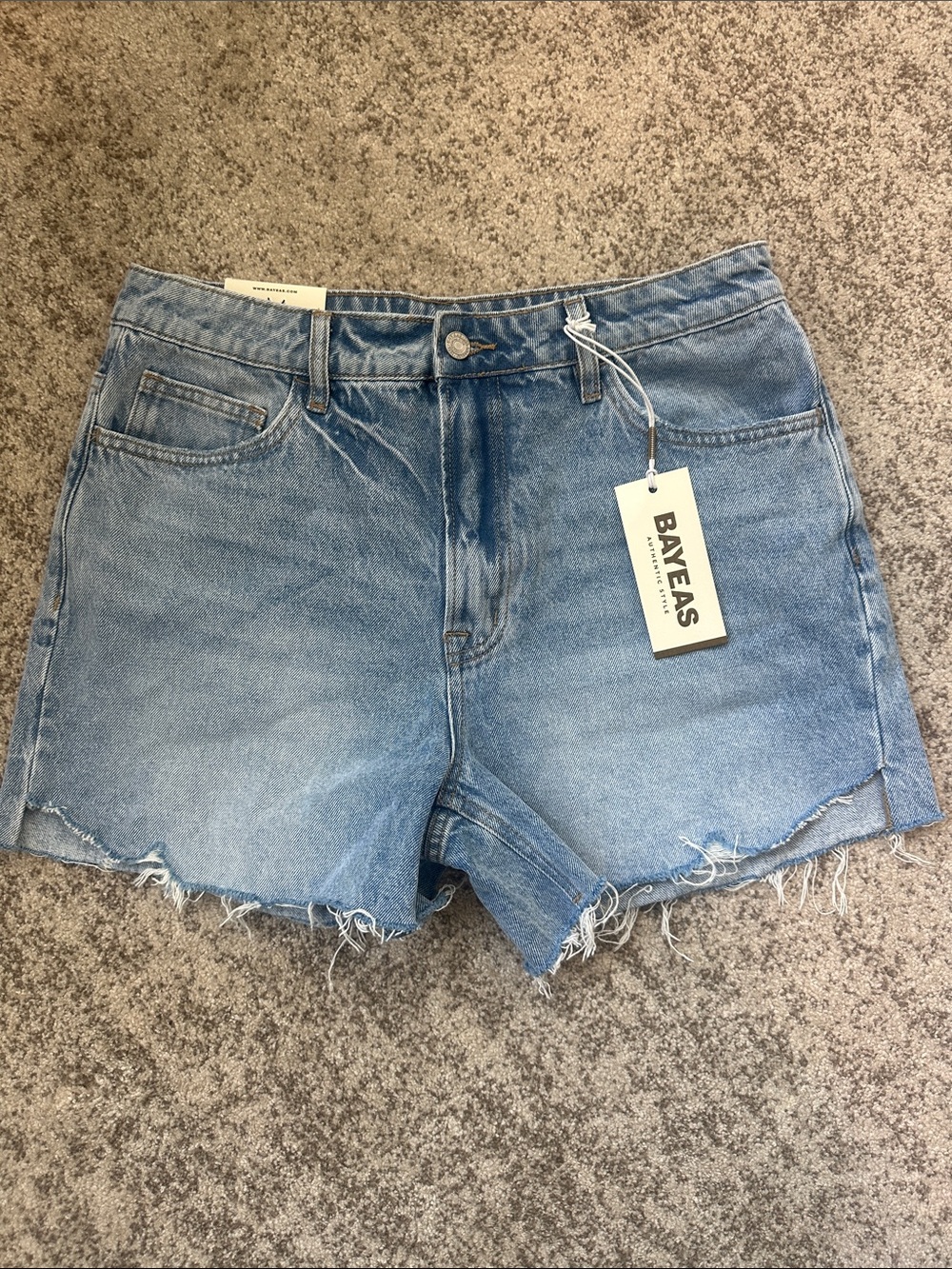 Bayeas Los Angeles Kelly High Rise Denim Shorts   
L